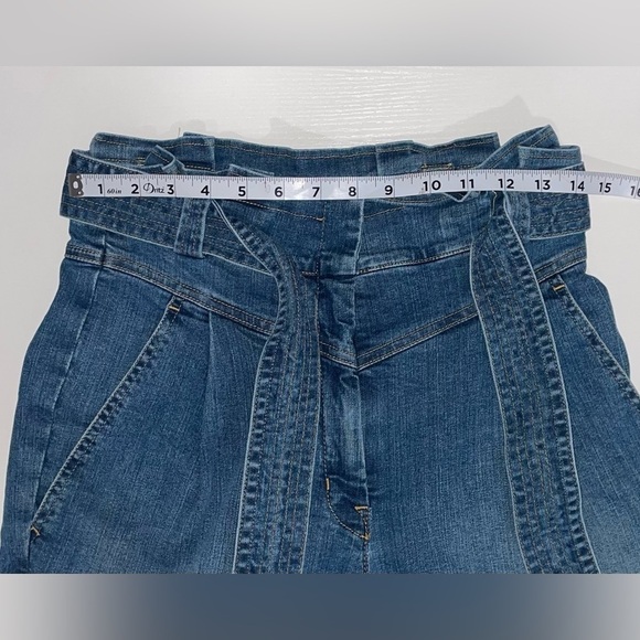 A.L.C. Davis High Waisted Paperbag Tie Pants in color Medium Indigo Sz 6 - Picture 8 of 8